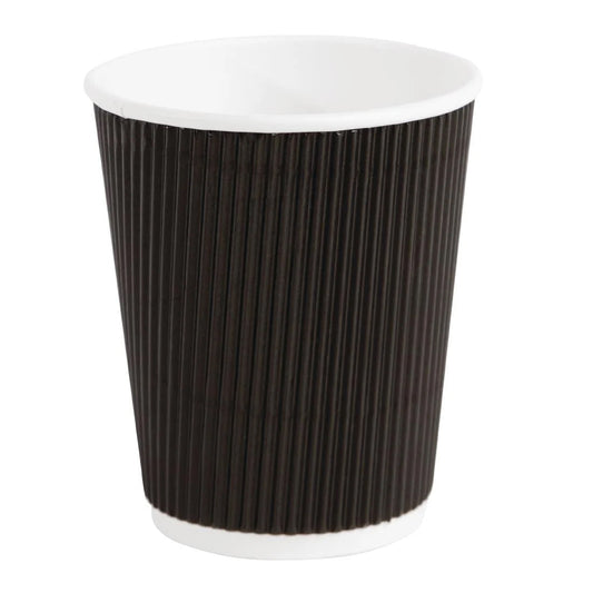8oz Black Ripple Cup